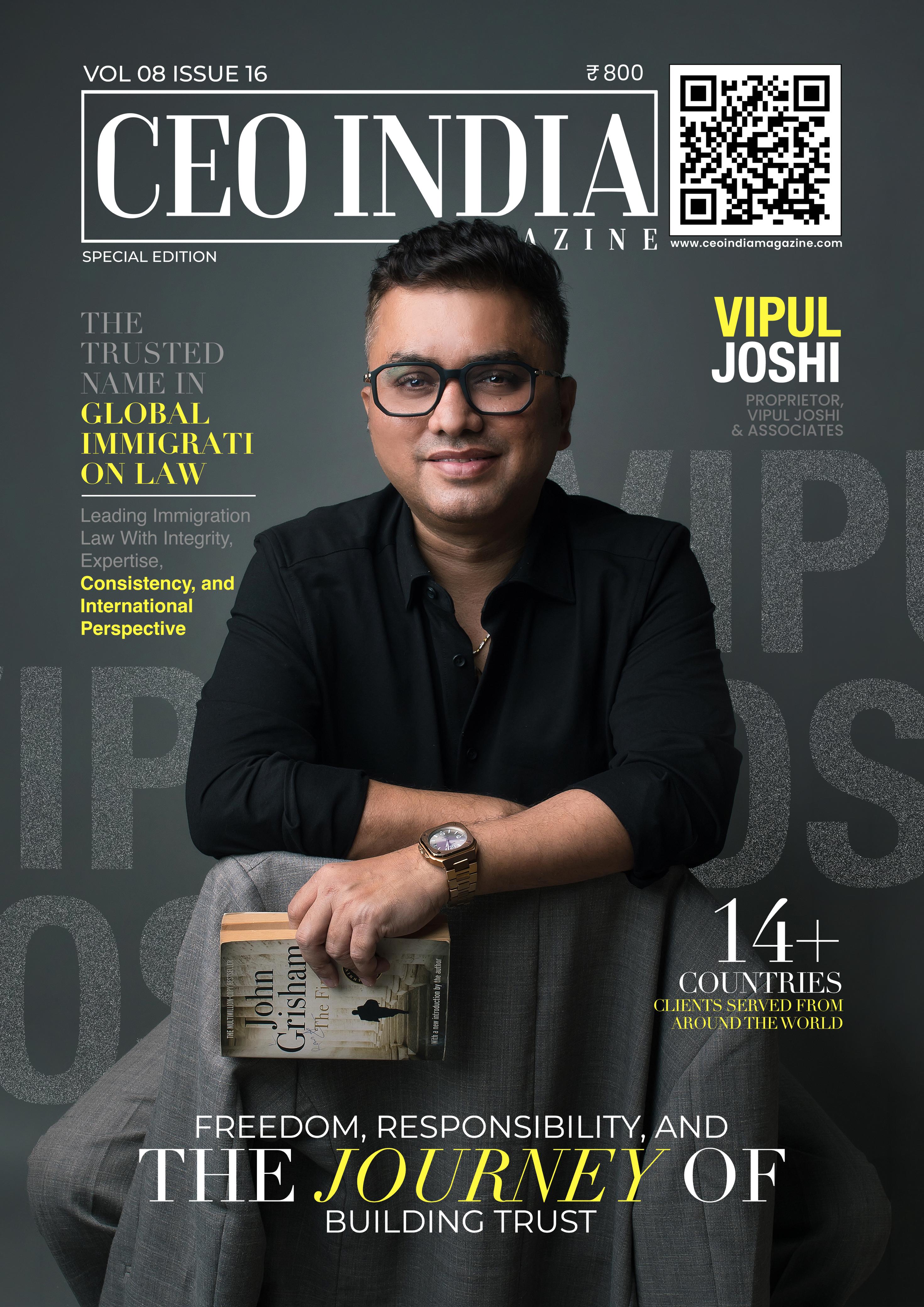 CEO India magazine cover featuring Vipul Joshi
